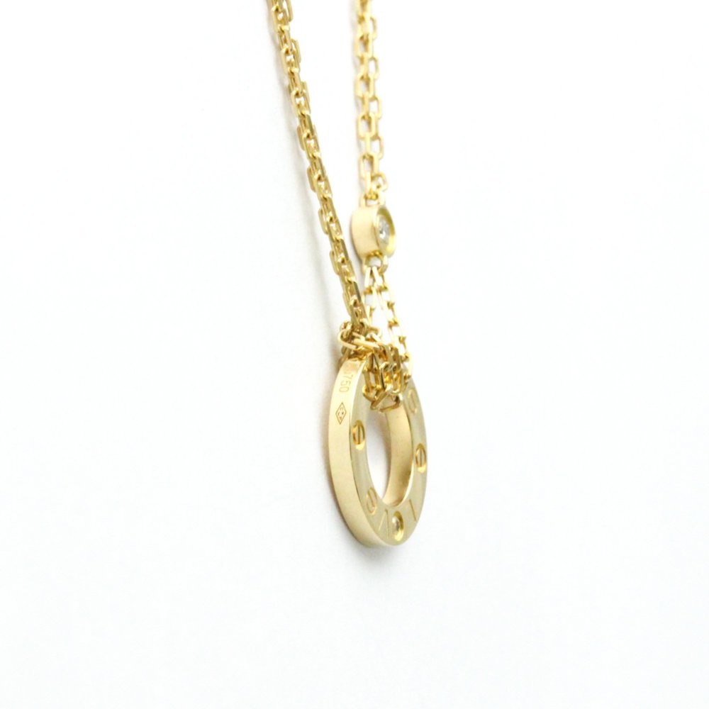 CARTIER Love Circle Necklace B7219500 18K Yellow Gold Diamond Pendant - Picture 4 of 14